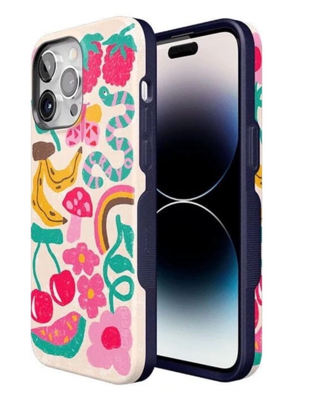 Floral & Fruit Crayola Protective Phone Case - iPhone 15 Pro